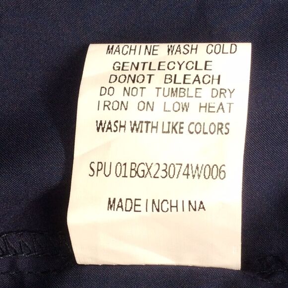 Bloomchic Tunic Women's Plus Size 26 Blue/Pink Floral Boho Sheer Lined Tie Neck - Picture 7 of 11